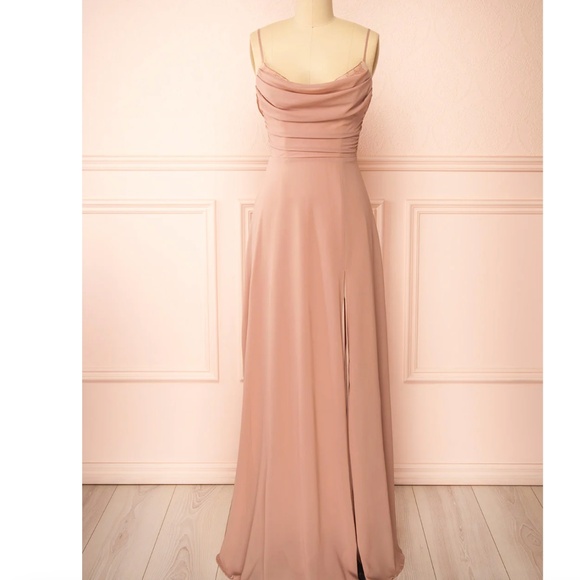 Kieran Taupe | A-Line Maxi Dress w/ Lace (Never worn with tags) - Picture 1 of 3